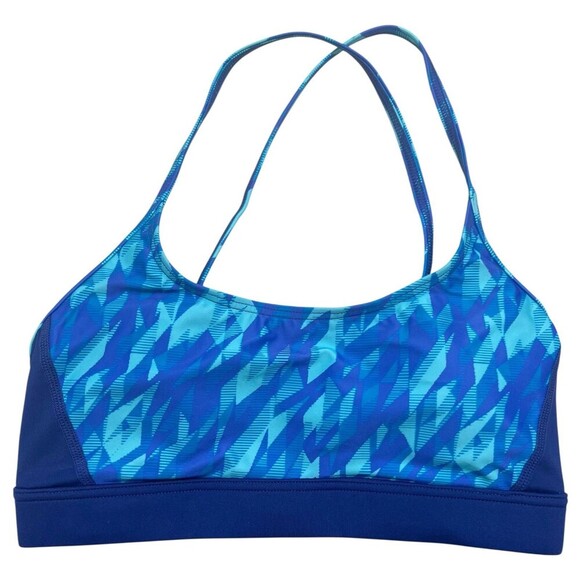TYR Bikini Top Women Small Blues Crosscut Back Swimwear Sample NEW - Picture 1 of 7